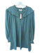 Olivia James Size M Teal Blue Corduroy Long Sleeve Buttons Dress Teal Blue / M