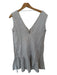 Scarlett Poppies Size S Gray Linen Sleeveless Scallopped Hem Dress Gray / S