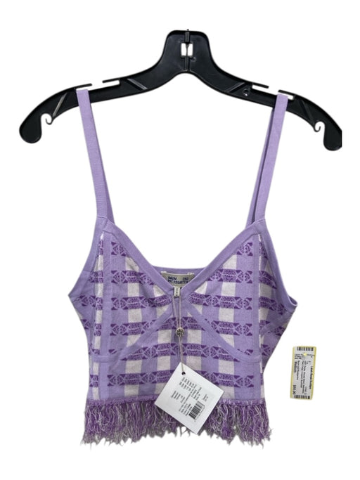 Baum und Pferdgarten Size Medium Purple Viscose Blend Sleeveless Plaid Top Purple / Medium