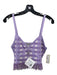 Baum und Pferdgarten Size Medium Purple Viscose Blend Sleeveless Plaid Top Purple / Medium