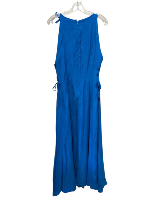 87Origins Size 10 Blue Cotton & Rayon Sleeveless Tie Shoulder Maxi Dress Blue / 10