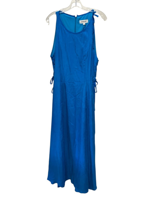 87Origins Size 10 Blue Cotton & Rayon Sleeveless Tie Shoulder Maxi Dress Blue / 10