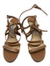 Jimmy Choo Shoe Size 37.5 light brown Leather Gold hardware Studded Sandals light brown / 37.5