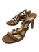 Jimmy Choo Shoe Size 37.5 light brown Leather Gold hardware Studded Sandals light brown / 37.5