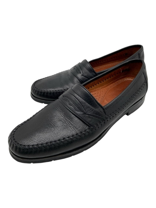 Allen Edmonds Shoe Size 9.5 Black Leather Solid Loafer Slip On Men's Shoes 9.5