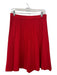 St John Collection Size 10 Red Wool Blend Elastic Waist Pleated Midi Knit Skirt Red / 10