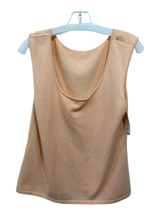 Escada Size 42 Pale Peach Wool Blend Sleeveless Knit Top Pale Peach / 42