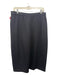 St John Basics Size 12 Black Wool Blend Elastic Waist Midi Skirt Black / 12