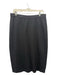 St John Basics Size 12 Black Wool Blend Elastic Waist Midi Skirt Black / 12