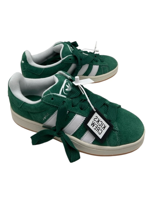 Adidas Shoe Size 8 Green Suede Lace Up Chunky Gum Sole Extra Laces Sneakers Green / 8