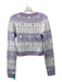 Majorelle Size S Purple & White Acrylic & Nylon Blend Button Up Cardigan Sweater Purple & White / S