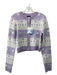 Majorelle Size S Purple & White Acrylic & Nylon Blend Button Up Cardigan Sweater Purple & White / S