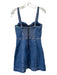 Alice + Olivia Size 4 Medium Wash Cotton Sleeveless Bustier Mini Dress Medium Wash / 4