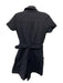 Show Me Your Mumu Size S Black Cotton Braided Detail Zip Front Belt Inc Romper Black / S