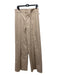 Zara Size M Beige Polyester Trouser High Rise Wide Leg Pleated Pants Beige / M