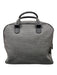 Armani Collezioni Gray & Black Leather 2 Strap Zip Close silver hardware Bag Gray & Black / M