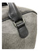 Armani Collezioni Gray & Black Leather 2 Strap Zip Close silver hardware Bag Gray & Black / M