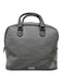 Armani Collezioni Gray & Black Leather 2 Strap Zip Close silver hardware Bag Gray & Black / M