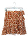 Hutch Size SP Orange & cream Polyester Wrap Animal Print Skirt Orange & cream / SP