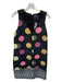 Maeve Size M Black & Pink Sleeveless Circles Metallic Back Zip Dress Black & Pink / M