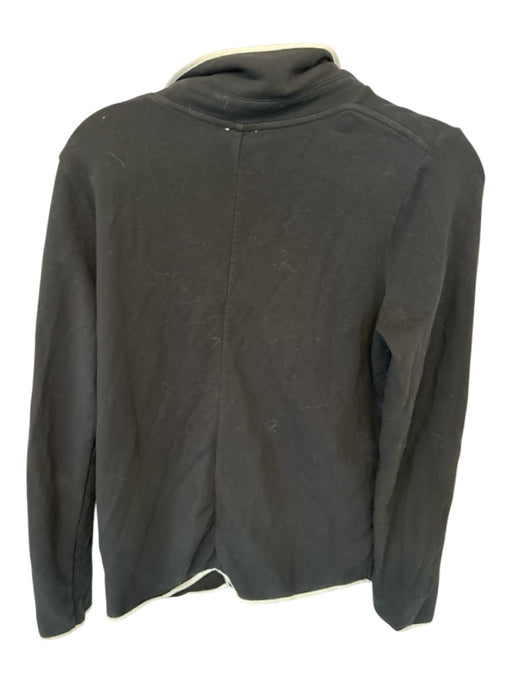 Kule Size S Black & White Cotton Blend Piping Buttons Jacket Black & White / S