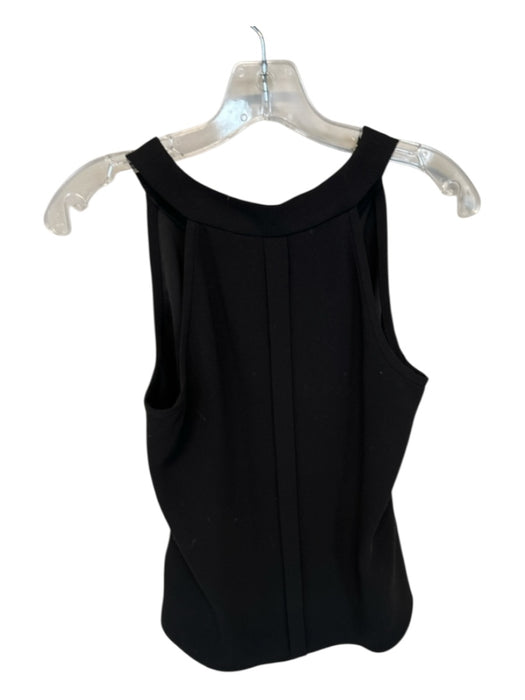 Trina Turk Size S Black & Silver Polyester Sleeveless Front Zip Top Black & Silver / S