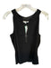 Trina Turk Size S Black & Silver Polyester Sleeveless Front Zip Top Black & Silver / S