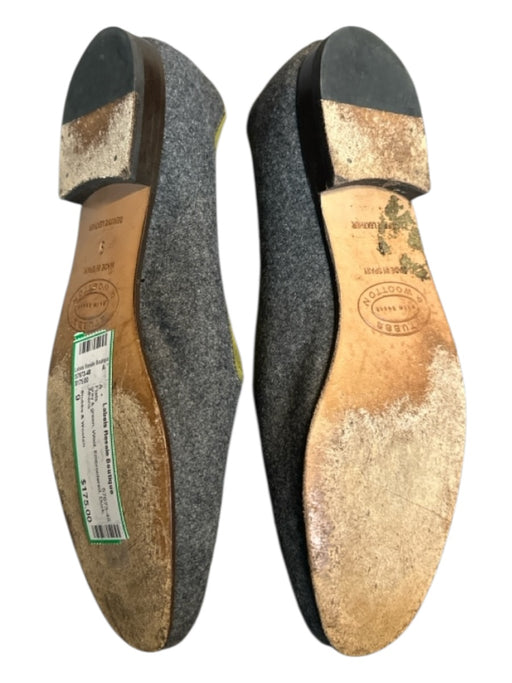 Stubbs & Wooten Shoe Size 9 gray & green Wool Embroidered Duck Flats gray & green / 9