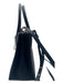 Michael Kors Navy Blue Leather Pebbled Logo Zip Top Handle Bag Navy Blue / Small