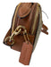 Coach Brown, Tan & Multi Leather Canvas Top Handle Crossbody Zip Close Bag Brown, Tan & Multi / Small