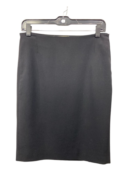 Balenciaga Size 38 Black Wool Side Stripe Side Zip Pencil Knee length Skirt Black / 38