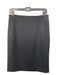 Balenciaga Size 38 Black Wool Side Stripe Side Zip Pencil Knee length Skirt Black / 38