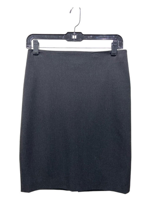 Avenue Montaigne Size 2 Soft Black Poly Blend Back Zip Open Knee Length Skirt Soft Black / 2