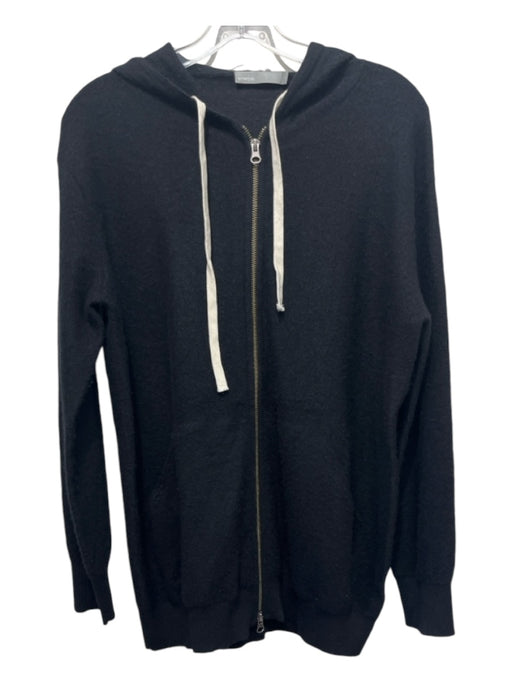 Vince Size XS Black Cashmere Long Sleeve Zip Up Hood Knit Jacket Black / XS