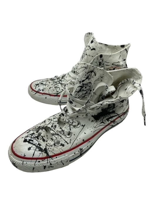 Converse Shoe Size 6 Black & White Canvas Paint Splatter High Top Sneakers Black & White / 6