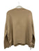 Vince Size S Beige Cashmere Crew Neck Lace Up Side Long Sleeve Sweater Beige / S