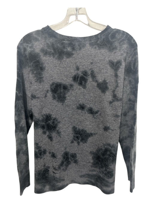 Raquel Allegra Size 1 Gray Wool & Cashmere Abstract Print Long Sleeve Sweater Gray / 1