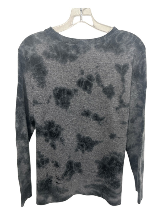 Raquel Allegra Size 1 Gray Wool & Cashmere Abstract Print Long Sleeve Sweater Gray / 1