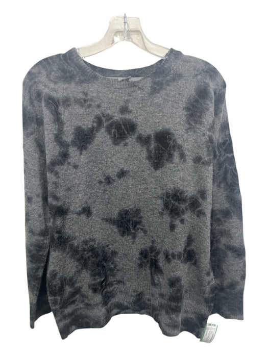 Raquel Allegra Size 1 Gray Wool & Cashmere Abstract Print Long Sleeve Sweater Gray / 1