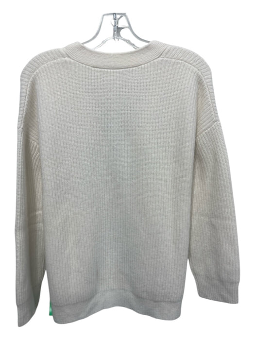 Jenni Kayne Size XXS Ivory Cashmere Knit Button Up Cardigan Sweater Ivory / XXS