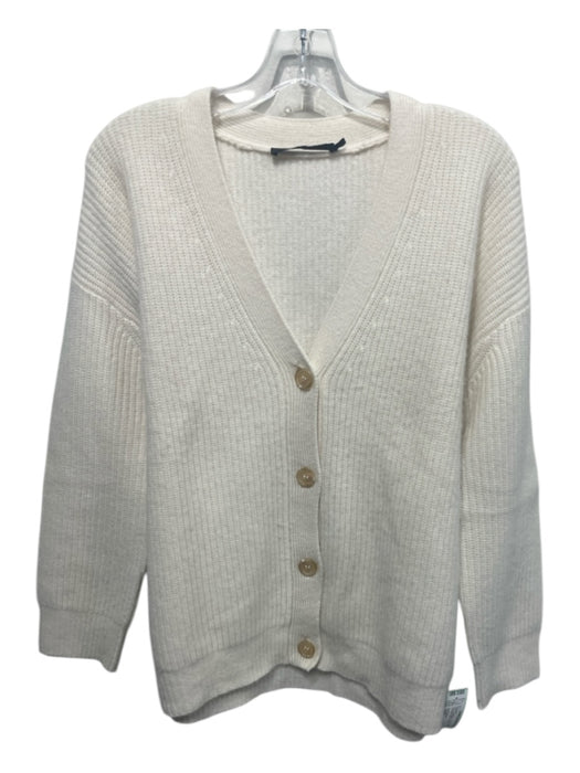 Jenni Kayne Size XXS Ivory Cashmere Knit Button Up Cardigan Sweater Ivory / XXS