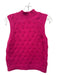 Kerisma Size S Hot pink Polyester Blend Cable Knit High Neck Sleeveless Vest Top Hot pink / S