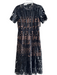 Self Portrait Size 8 Black Polyester Lace Overlay Round Neck Short Sleeve Dress Black / 8