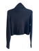 Deluc Size S Black Viscose Blend Turtle Neck Long Sleeve Knit Cropped Sweater Black / S