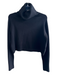 Deluc Size S Black Viscose Blend Turtle Neck Long Sleeve Knit Cropped Sweater Black / S
