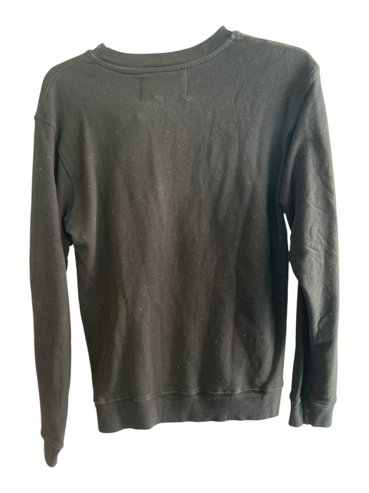 Lingua Franca Size M Black Cotton Crew Neck Long Sleeve Sweatshirt Top Black / M