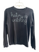 Lingua Franca Size M Black Cotton Crew Neck Long Sleeve Sweatshirt Top Black / M