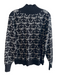 Maeve Size S Black & White Viscose Blend Mock Neck 1/2 Zip Long Sleeve Sweater Black & White / S