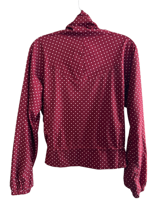 Beach Riot Size S Red & White Polyester Zip Front Polka Dot Drawstring Jacket Red & White / S