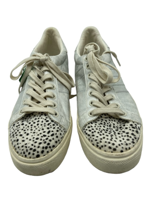 Gola Shoe Size 7 Silver & Cream Leather Pony Hair Speckled Laces Sneakers Silver & Cream / 7